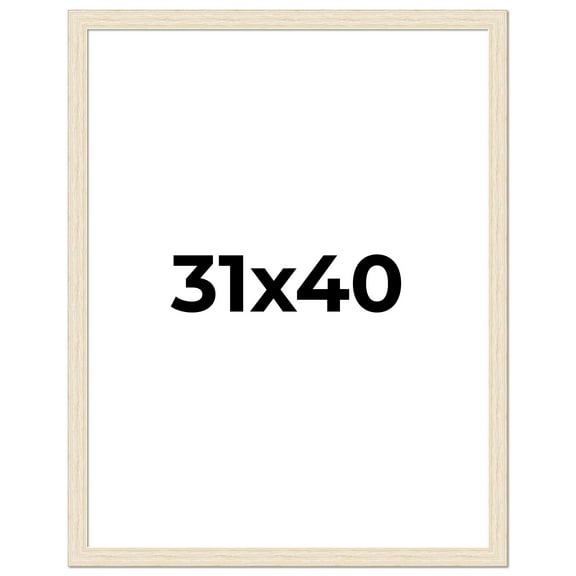 31x40 Frame White Barnwood Picture Frame - Modern Photo Frame Includes UV Acrylic Shatter Guard