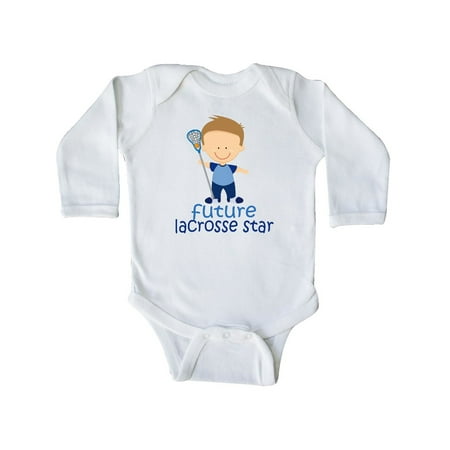 

Inktastic Future Lacrosse Star Boy Gift Baby Boy Long Sleeve Bodysuit