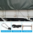 thumbnail image 4 of Cuerdas elásticas Uxcell de 11.8" con ganchos, 4 piezas, cuerda elástica pesada con ganchos de aleación de aluminio para camping y equipaje, color negro, 4 of 6