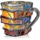 thumbnail image 1 of Glass coffee cup shaped like books, 1 of 4