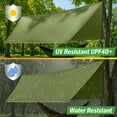 thumbnail image 3 of Wakeman Outdoors 15x12ft Camping Tarp with Poles, Tent or Hammock Rain Fly with UV Protection, Green, 3 of 10