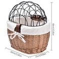 thumbnail image 1 of Cesta para perros Cesta para perros Cesta delantera Cesta para bicicletas tejida de sauce Cesta para transportar mascotas para perros Cachorros y gatos ANGGREK CH1010, 1 of 8