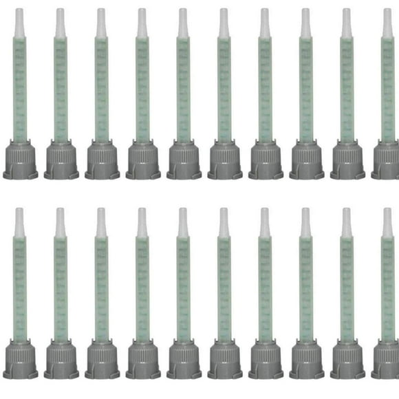 Boquillas mezcladoras para cartuchos adhesivos, mezclador de resina de 50 ml (20 unidades)