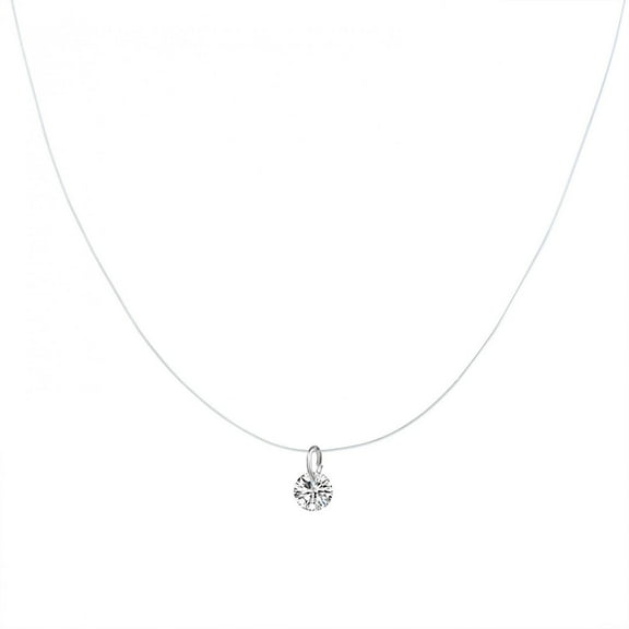 SDJMa Pendant Necklace for Women, Necklace Transparent Fish Line Zircon Necklace Women Jewelry for Mother's Day, Birthday, Anniversary