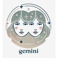 thumbnail image 4 of Gemini Zodiac Sign Adult White Crew Neck Short Sleeve Tee-Medium, 4 of 4