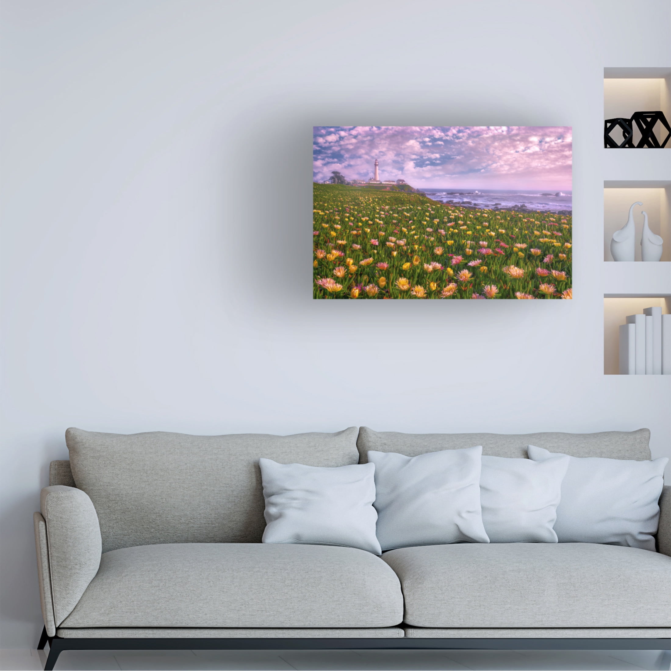 Trademark Fine Art Sophia Li Lighthouse of Succulence Canvas Wall Art