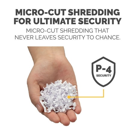 Fellowes - Powershred 8MC, 8 Sheet Micro Cut Paper Shredder - Black