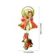 thumbnail image 3 of Adorno colgante de campanas navideñas de Papá Noel | Decoración navideña de PVC con cinta para árbol | 31 x 14 cm, dorado y rojo, 3 of 6