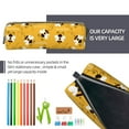 thumbnail image 5 of Fotbe Cute Bee Butterfly Yelllow Pattern Leather Pencil Case, Pencil Pouch with Durable Zipper, Compact and Stylish Organizer for Stationery, Art Supplies, Travel Essentials, 5 of 7