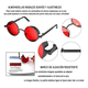 thumbnail image 3 of Lentes de Sol Malubero Unisex UV-400 Rojo con Negro 2 Piezas, 3 of 3