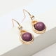 thumbnail image 4 of Pendientes de mujer Fiudx forma de gota piedra preciosa redonda color café, 4 of 5
