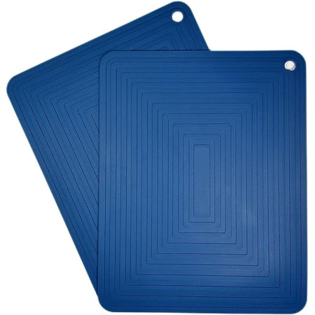 

Silicone Trivets Mats Kitchen Tool Set Silicone Trivets for Hot Dishes Silicone Trivets for Hot Pots and Pans Pot Holder Set of 2 pcs Teal Blue Silicone Hot Pads for Kitchen Silicone Trivets Set