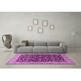 thumbnail image 3 of Ahgly Company Indoor Square Persian Pink Traditional Area Rugs, 5' Square, 3 of 4