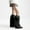Black, variant on OVBMPZD Slouch Women's Socks Fuzzy Beige Fluffy Scrunched Knee-High Socks Ankle Support Socks