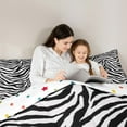 thumbnail image 5 of Homewish Teenagers Zebra Print Bedding Comforter Set 2pcs,Woodland Animal Print Lines Twin Comforter Sets Microfiber,Abstract Geometric Stripes Breathable Bedding Set,Luxury Bedroom Decor, 5 of 8