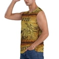 thumbnail image 3 of Lsque Coffee Vintage Print Men's Cotton Blend Sleeveless Muscle Shirts (S-3XL)- Moisture Wicking, Odor Protection, UPF 30+,X-Large, 3 of 8