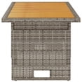 thumbnail image 2 of vidaXL Garden Table Grey 100x50x43/63 cm Solid Wood Acacia&Poly Rattan, 2 of 4