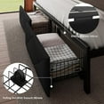 thumbnail image 5 of iPormis King Bed Frame with 2 Drawers, Metal Platform Bed with Charging Station and Linen Fabric Storage Headboard Strong Metal Slats,Black, 5 of 8