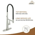 thumbnail image 3 of CASAINC Single Handle Kitchen Faucet with Pull Out Sprayer, Deck Mounted, Brushed Nickel, 3 of 4