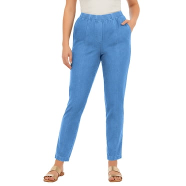 Roaman's Women's Plus Size Easy-Wear Straight Leg Jean