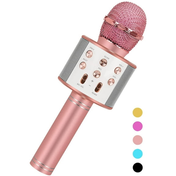 Fun Toys for 4-15 Year Old Girls, Handheld Karaoke Microphone for Kids Age 7-14,Birthday Gifts for 8 9 10 11 Years Old Boys Girls Pink