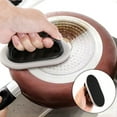 thumbnail image 2 of Wovilon Emery Sponge Brush With Handle For Kitchen Cleaning Rust Removal And Grease Removal, 2 of 6