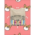 thumbnail image 3 of Cute Corgi Don't Worry Sweatshirt Women -Image by Shutterstock, Female Medium, 3 of 4