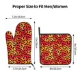 thumbnail image 3 of Bingfone Flying Black Bat Print Oven Mitts Pot Holders Set 2 PCS for Kitchen for Cooking Grilling Baking BBQ Pot Holders Cook Essentials, 3 of 7