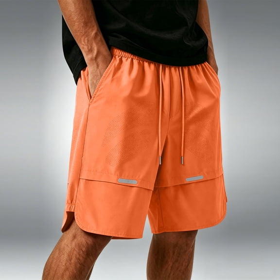 Aimik Men's Running Shorts with Side Pockets Drawstring Quick-Dry Summer Shorts for Gym Workout Outdoor Fitness Training