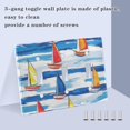 thumbnail image 3 of Yayeee Toggle Light Switch Wall Plate 2-Gang 4.56"x4.48" Decorative Outlet Cover, Orange Sailboats, 3 of 7