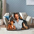thumbnail image 6 of Bradley Cooper Blanket Flannel Soft Throw Blankets for Bedroom Livingroom Sofa Home 50""X40"", Black, 6 of 6