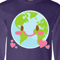 thumbnail image 4 of Inktastic Happy Earth Day with Hearts Long Sleeve T-Shirt, 4 of 5