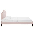 thumbnail image 3 of Modway Adelaide Performance Velvet King Platform Bed in Pink, 3 of 10