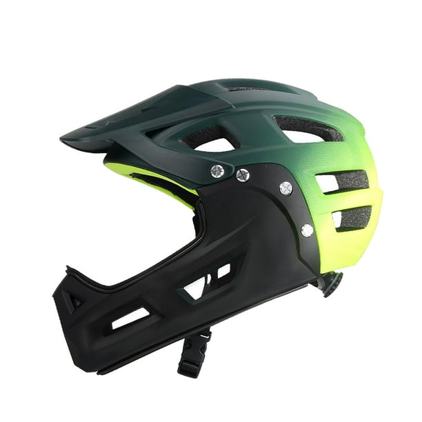 Casco integral ligero para bicicleta, unisex, ideal para BMX, con ventilación. amarillo verde oscuro