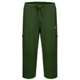 thumbnail image 2 of Little Donkey Andy Men's Ultra-Stretch Quick Dry 3/4 Pants Capri Shorts Drawstring Lightweight Hiking Travel Casual Dark Green XL, 2 of 7