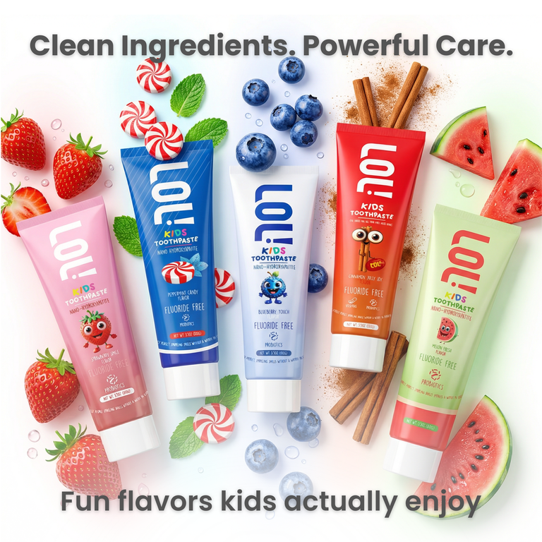 LOL!Kids Cinnamon Jelly Joy Kids Fluoride-Free Toothpaste, 3.5oz