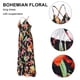 thumbnail image 3 of 2023 Vestido largo largo floral con correa bohemia estampado casual de verano para mujer, vestido sin mangas con cuello en V, 3 of 5