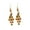 Golden, variant on UDIYO Women Bohemian Retro Peacock Eardrop Pendant Rhinestone Big Dangle Drop Earrings