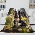 thumbnail image 2 of Border Collie Couverture Imprimée Chiot Mignon, Couverture Ultra Chaude, Couverture de Salon, Jeté Doux et Confortable, Couverture de Canapé-asdf49, 2 of 4