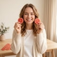 Frute Blocks 10PCS Fake Fruit Blocks Artificial Pomelo Slices Lifelike Plastic Red ...