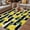 Yellow, variant on Yellow Lemons Outdoor Rug for Patio/Deck/Porch, Non-Slip Large Area Rug 4 x 6 Ft, Summer Citrus Fruits Leaves Black Stripes Indoor Outdoor Rugs Washable Area Rugs, Camping Rug Carpet Runner