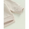 thumbnail image 6 of Loicainy Toddler Baby Boys Fall Outfits 6 12 18 24 Months 2T 3T Solid Color Crew Neck Long Sleeve Sweatshirts and Long Pants 2Pcs Clothes Set, 6 of 9