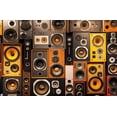 thumbnail image 4 of Retro Speaker Wall Wall Poster with Pushpins, 22.375" x 34", 4 of 6
