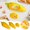 Yellow, variant on CHIKANSTORE Handpainted Ceramic Corn Cob Dishes Family Sized Appetizer Plates Microwave Dishwasher Safe Shape