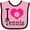 Pink and Black, variant on Inktastic Tennis Player I Love Tennis Girls Baby Bib
