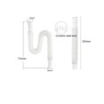 thumbnail image 4 of 1pc Wire-Driven Adjustable Sink Drain Pipe With Odor Proof Rubber Cap For Extension, Bathroom Sink, 4 of 4