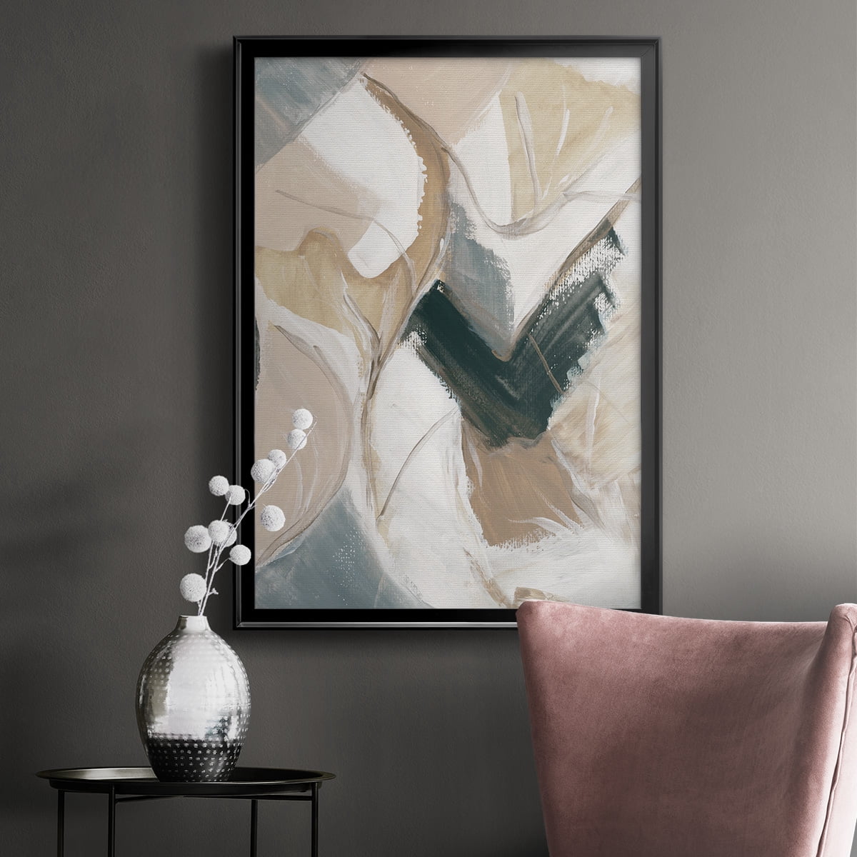 Marble Lines II Premium Framed Print - Ready to Hang
