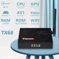 thumbnail image 4 of Allwinner H618 Android 12.0 Smart TV Box with 2.4G/5G WiFi & Bluetooth 5.0, 4K UHD AV1 Decoding, 2GB+16GB Storage, 100M Ethernet, LED Time Display, US Plug (100-240V) - TANIX TX68 Media Player, 4 of 6