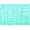 thumbnail image 1 of Ahgly Company Machine Washable Indoor Rectangle Persian Turquoise Blue Traditional Area Rugs, 2' x 4', 1 of 4