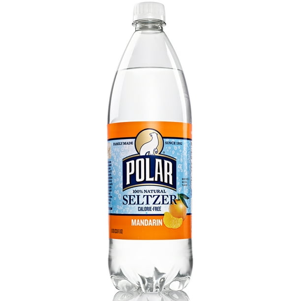 Polar Seltzer Water, Mandarin, 33.8 Fl Oz, 12 Count